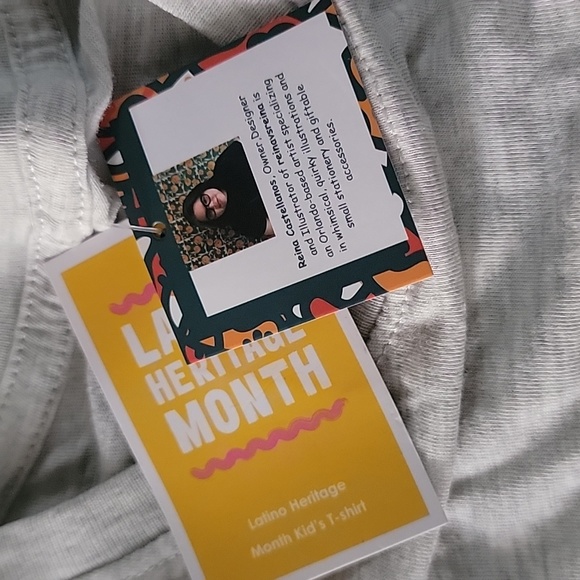 Kids Latino Heritage Month Short Sleeve Crew Neck T-Shirt Size L,reinavsreina - Picture 4 of 4